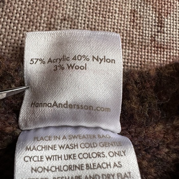 Hanna Andersson Baby Holiday Sweater 0–3 Months Home Sweet Home Brown House $75 - Picture 9 of 13